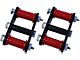 Rugged Ridge Heavy Duty Greaseable Front Leaf Spring Shackle Kit; Red (76-86 Jeep CJ7)