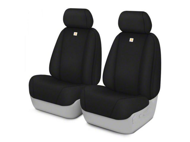 Covercraft Carhartt Super Dux SeatSaver Custom Front Row Seat Covers; Black (11-12 Jeep Wrangler JK w/ Seat Air Bags)