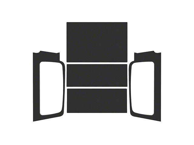 Boom Mat Sound Deadening Headliner Kit; Black Leather Look (04-06 Jeep Wrangler TJ Unlimited)