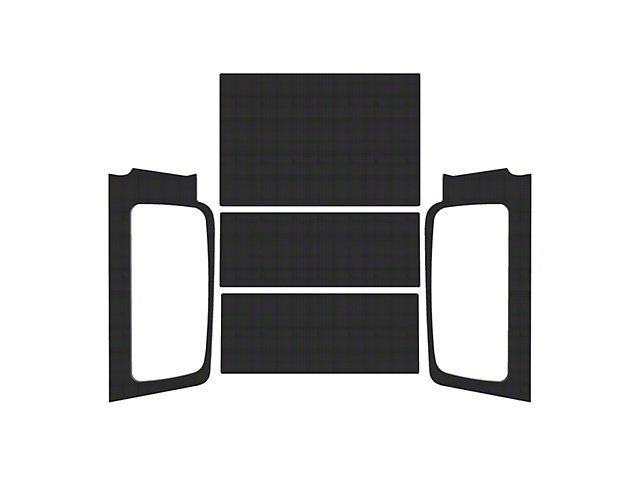 Boom Mat Sound Deadening Headliner Kit; Black Original Finish (04-06 Jeep Wrangler TJ Unlimited)