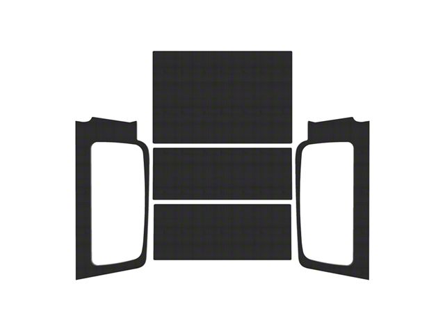 Boom Mat Sound Deadening Headliner Kit; Black Original Finish (04-06 Jeep Wrangler TJ Unlimited)