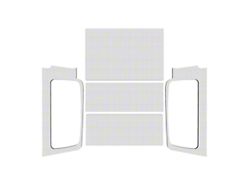 Boom Mat Sound Deadening Headliner Kit; White Original Finish (04-06 Jeep Wrangler TJ Unlimited)