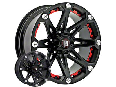 Ballistic Jester Flat Black Wheel; 17x9 (07-18 Jeep Wrangler JK)