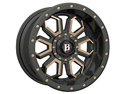 Ballistic Saber Flat Black with Flat Bronze Wheel; 20x10 (07-18 Jeep Wrangler JK)