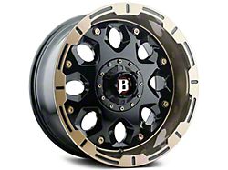 Ballistic Shield Flat Black with Flat Bronze Lip Wheel; 20x10 (07-18 Jeep Wrangler JK)