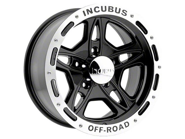 Incubus 511 Gloss Black Machined Wheel; 17x9 (97-06 Jeep Wrangler TJ)
