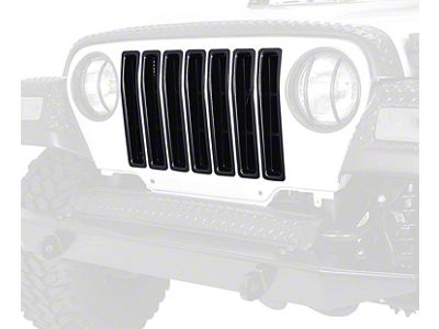 Outland Grille Inserts; Black (97-06 Jeep Wrangler TJ)