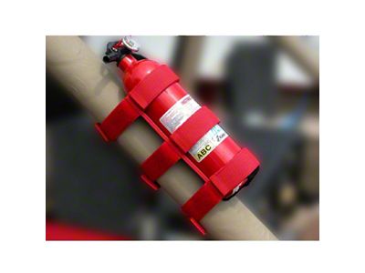 Outland Sport Bar Fire Extinguisher Holder; Red (76-18 Jeep CJ7, Wrangler YJ, TJ & JK)