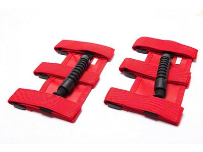 Outland Ultimate Grab Handles; Red (Universal; Some Adaptation May Be Required)