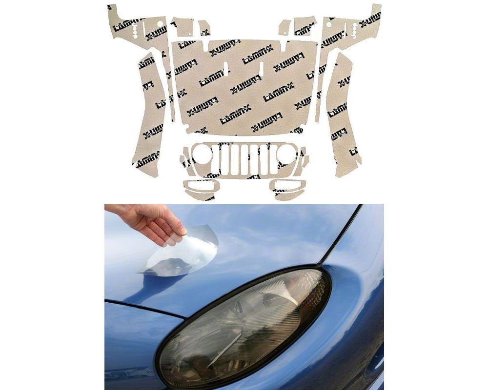 LaminX Jeep Wrangler Full Coverage Clear Car Bra J819 (1824 Jeep