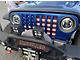 Grille Insert; American Flag with Candy Apple Sparkling Paint (97-06 Jeep Wrangler TJ)