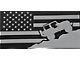 Grille Insert; Climbing Black and White American Flag (07-18 Jeep Wrangler JK)