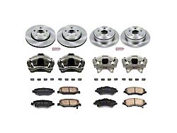 PowerStop Z17 Evolution Plus Brake Rotor, Pad and Caliper Kit; Front and Rear (07-18 Jeep Wrangler JK)