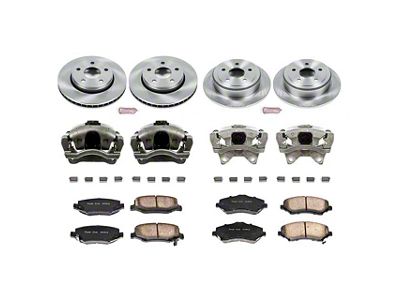 PowerStop Z17 Evolution Plus Brake Rotor, Pad and Caliper Kit; Front and Rear (07-18 Jeep Wrangler JK)