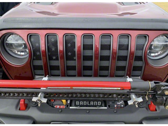 Grille Insert; Black and Dark Gray (18-24 Jeep Wrangler JL)