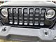 Grille Insert; Black and Light Gray American Flag (20-24 Jeep Gladiator JT)
