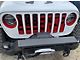 Grille Insert; Climbing Black and Red American Flag (18-24 Jeep Wrangler JL)