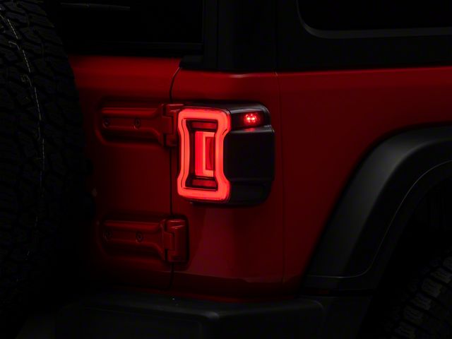 Form Lighting LED Tail Lights; Black Housing; Smoked Lens (18-24 Jeep Wrangler JL w/ Factory Halogen Tail Lights)