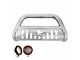Bull Bar with 5.30-Inch Red Round Flood LED Lights; Stainless Steel (20-24 Jeep Gladiator JT, Excluding Mojave)