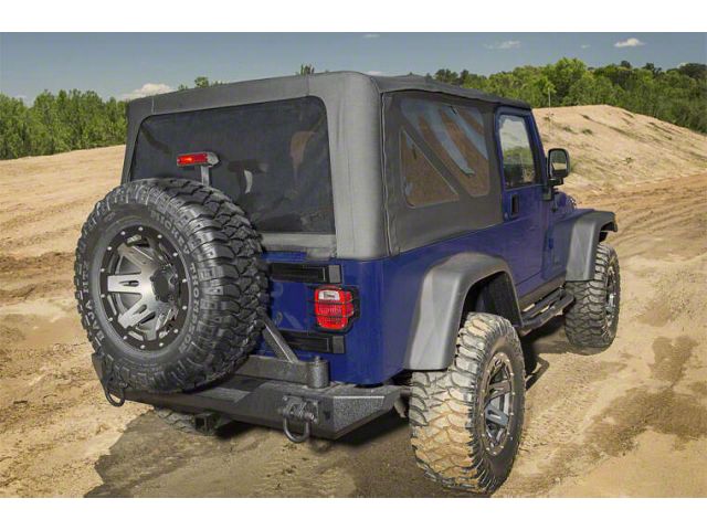 Factory Replacement Soft Top with Tinted Windows; Black Diamond (04-06 Jeep Wrangler TJ Unlimited w/ Half Doors)