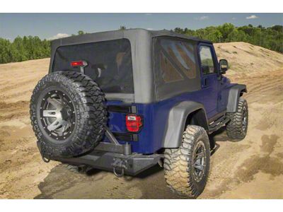 Factory Replacement Soft Top with Tinted Windows; Black Diamond (04-06 Jeep Wrangler TJ Unlimited w/ Half Doors)