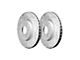 Series B130 Cross-Drilled and Slotted Rotors; Rear Pair (18-24 Jeep Wrangler JL Sport)