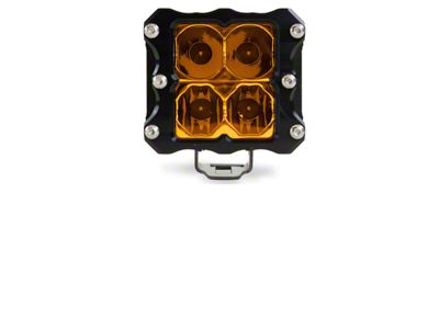 Heretic Studios 4-Inch Amber LED Pod Light; Combo Beam (Universal; Some Adaptation May Be Required)