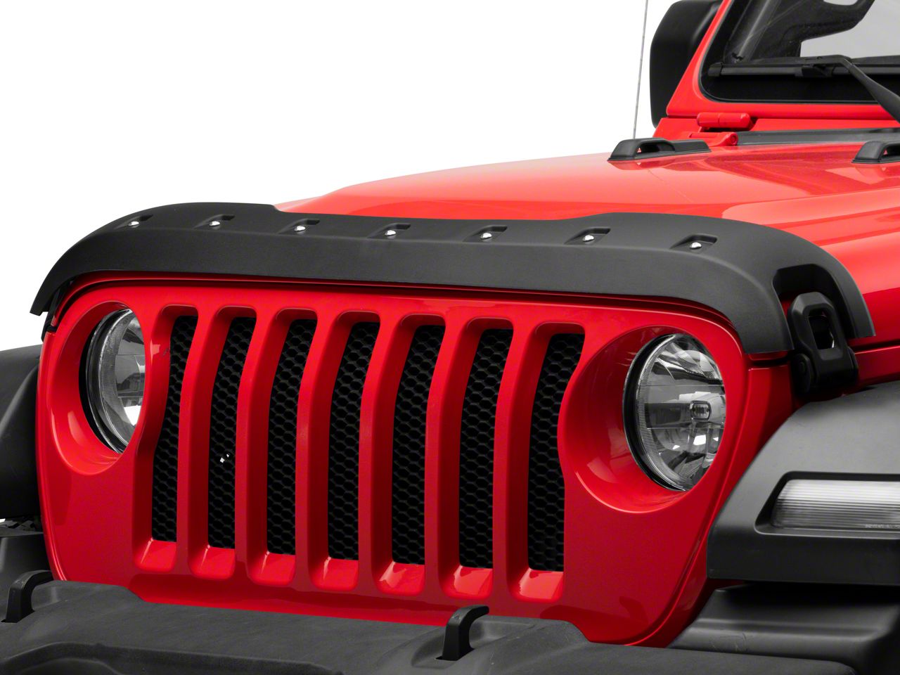 RedRock Jeep Wrangler Hood Protector; Black J169183 (18-24 Jeep ...