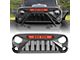 American Modified Gladiator Grille with Red 5 Star Lights Bar (07-18 Jeep Wrangler JK)