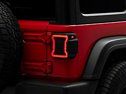 American Modified LED Tail Lights; Black Housing; Smoked Lens (18-23 Jeep Wrangler JL)