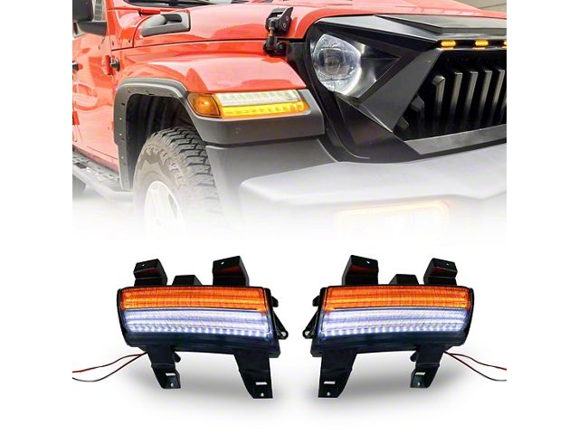 American Modified Sequential Turn Signals; Smoked (18-24 Jeep Wrangler JL, Excluding Sport)