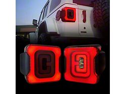 American Modified Tunnel Tail Lights; Smoked Lens (18-23 Jeep Wrangler JL)