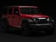 American Modified Demon Grille with LED Off-road Lights; Matte Black (18-24 Jeep Wrangler JL)