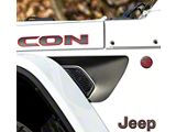 Fender Vent Premium Wrap Decal; Matte Black (20-26 Jeep Gladiator JT)