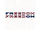 FREEDOM Hood Lettering Decals; Stars and Stripes (Universal; Some Adaptation May Be Required)