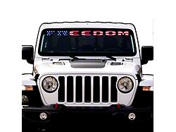 FREEDOM Windshield Lettering; Stars and Stripes (Universal; Some Adaptation May Be Required)