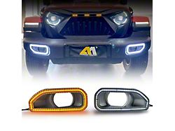 American Modified Front Bumper Fog Cover DRL with Turn Signal (18-23 Jeep Wrangler JL)