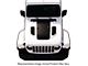 Hood Graphic; Black with Blue Outline (20-24 Jeep Gladiator JT Rubicon)