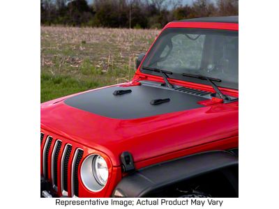 Hood Graphic; Black with Gloss Black Outline (20-24 Jeep Gladiator JT, Excluding Rubicon)