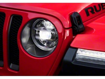 Mopar LED Headlight; Black Housing; Clear Lens (18-24 Jeep Wrangler JL)