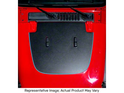 Topographic Map Hood Graphic; Black with Red Outline (20-24 Jeep Gladiator JT, Excluding Rubicon)