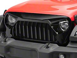 American Modified Vader Grille with Mesh; Glossy Black (20-23 Jeep Gladiator JT)