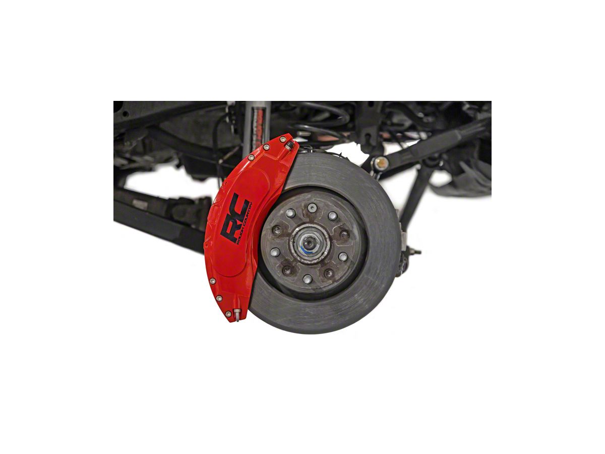 Rough Country Jeep Wrangler Red Brake Caliper Covers; Front and Rear 71140A  (07-18 Jeep Wrangler JK) - Free Shipping