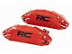 Rough Country Brake Caliper Covers; Red; Front and Rear (07-18 Jeep Wrangler JK)