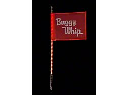 2-Foot Red LED Whip with 10-Inch x 12-Inch Red Buggy Whip Flag; Quick Release Base (Universal; Some Adaptation May Be Required)