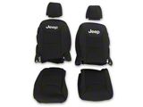 Jeep Licensed by TruShield Neoprene Front and Rear Seat Covers; Black (13-18 Jeep Wrangler JK 2-Door)