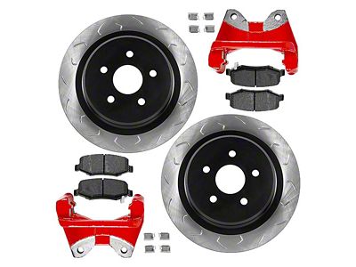 G2 Axle and Gear CORE Front and Rear Big Brake Kit; Red Calipers (07-18 Jeep Wrangler JK)