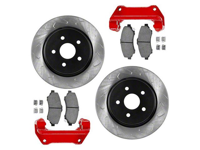 G2 Axle and Gear CORE Front Big Brake Kit; Red Calipers (07-18 Jeep Wrangler JK)