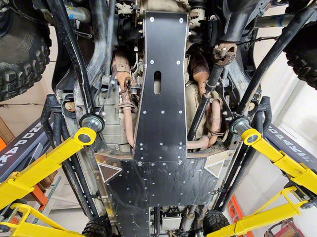 Next Venture Motorsports Belly Skid Plates; Bare Aluminum (12-18 Jeep Wrangler JK 4-Door w/ Manual Transmission)
