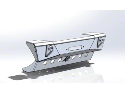 Next Venture Motorsports Featherweight Series Front Bumper with Skid Plate; Bare Aluminum (18-24 Jeep Wrangler JL)